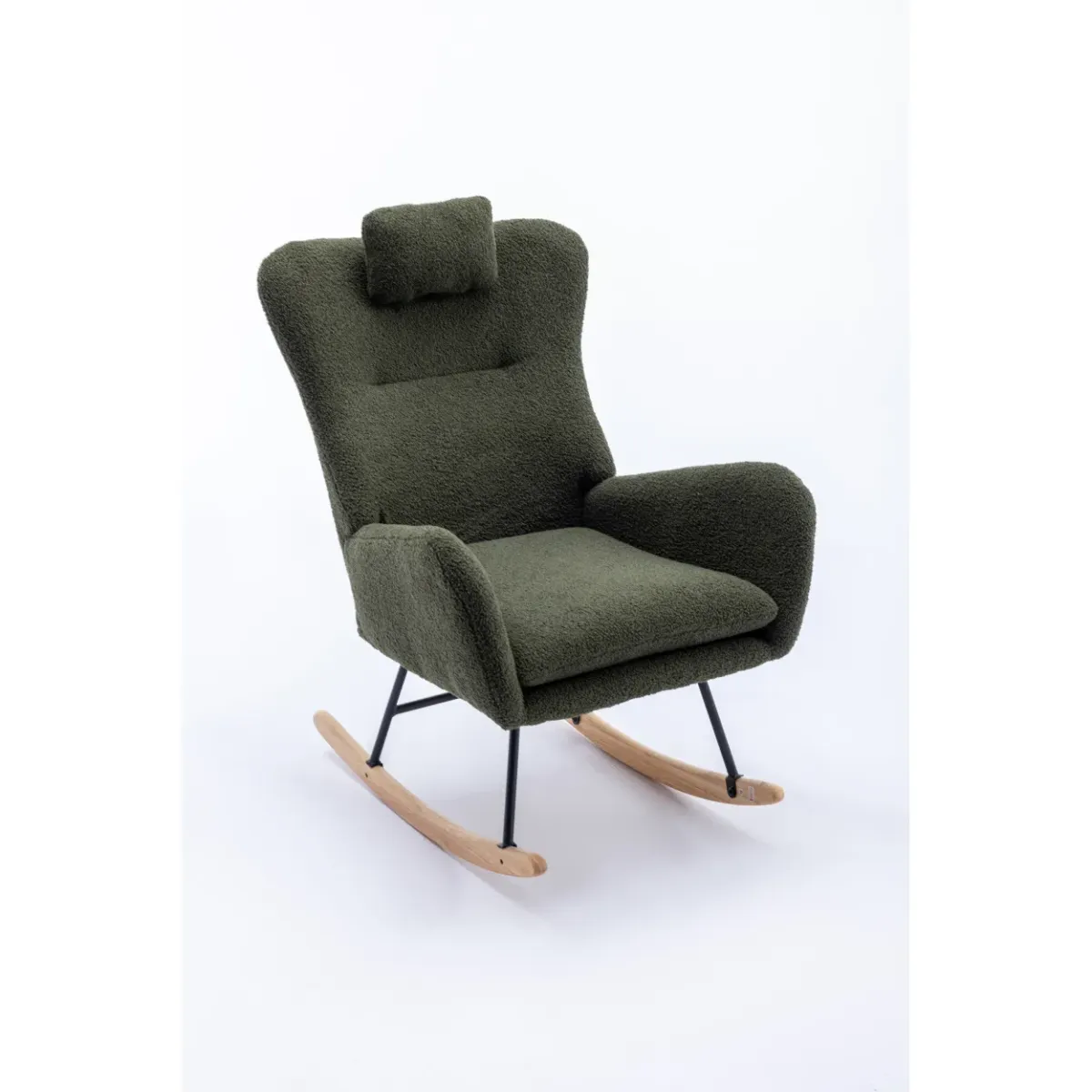 Soft Velvet Rocking Chair for Nursery or Living Room