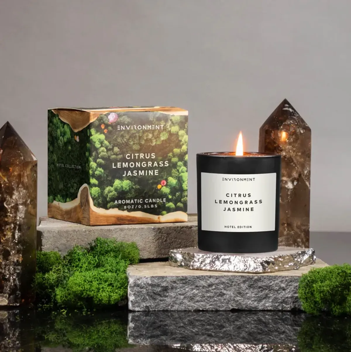 ENVIRONMENT 8oz Candle Inspired by W Hotel® - Citrus | Lemongrass | Jasmine