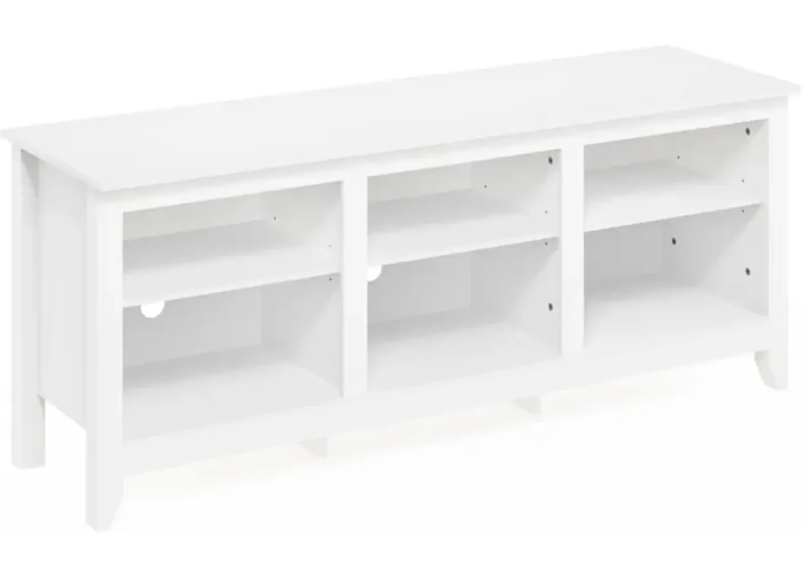 Furinno Furinno Jensen TV Entertainment Center for TV up to 65 Inch, Solid White