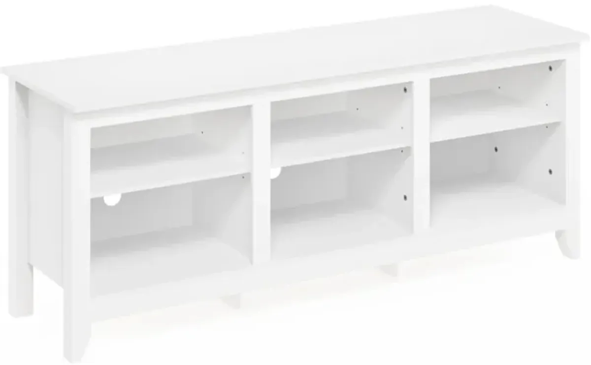 Furinno Furinno Jensen TV Entertainment Center for TV up to 65 Inch, Solid White