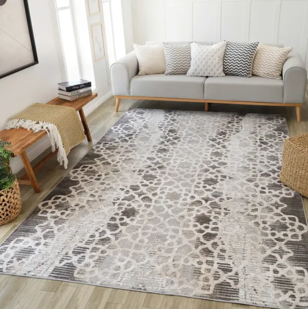 Cadence Abstract Modern Brown Beige Indoor Area Rug