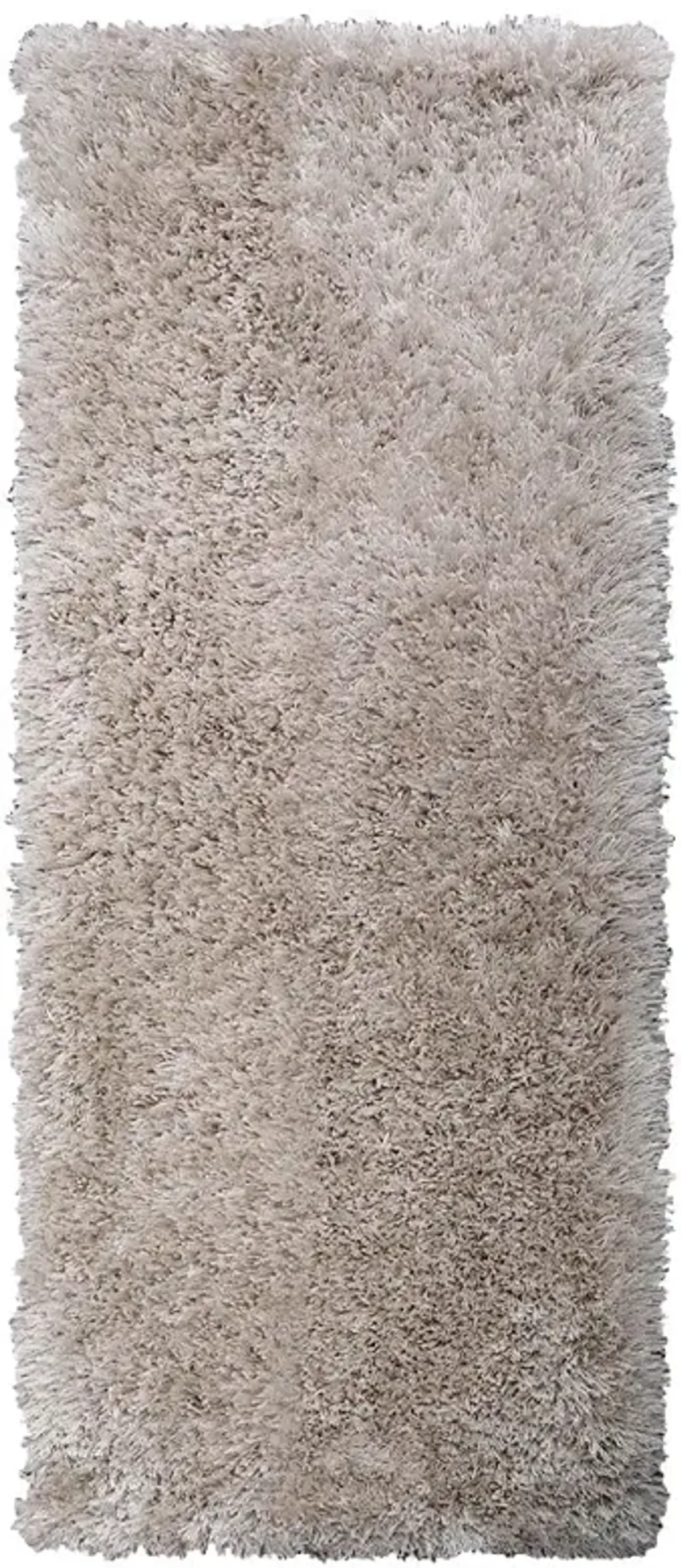 RUGSOTIC CARPETS HAND TUFTED SHAG POLYESTER ECO-FRIENDLY AREA RUGS  - 2'6''x6', Runner, Ivory, Solid Plain Design, High Pile Thick Handmade Anti Skid Area Rugs for Living Room, Bed Room K00111