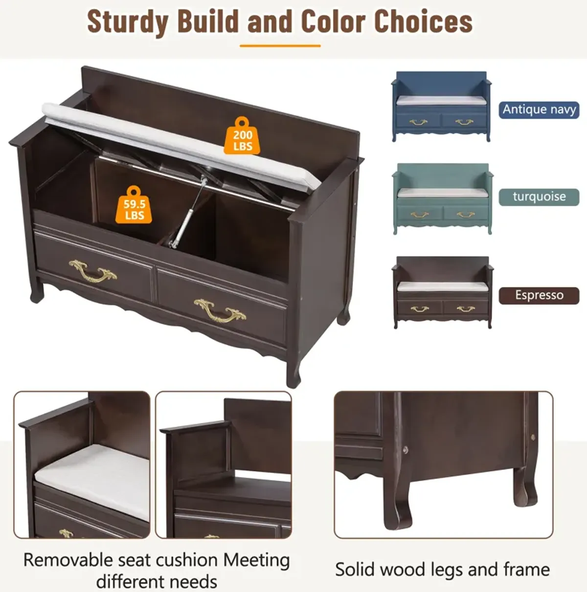 Merax Shoe Bench with Hidden Storage
