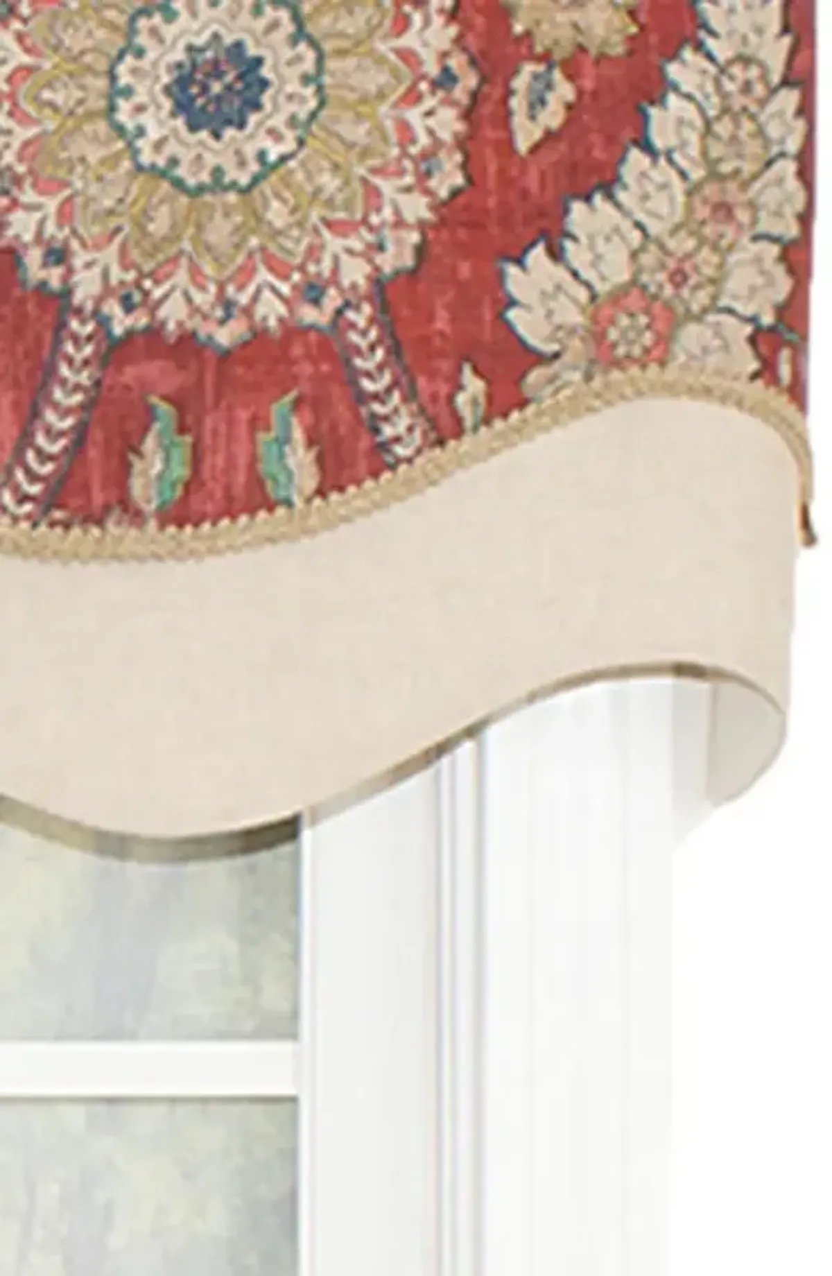 Wakeshire Glory All Season 3" Rod Pocket Valance 50" x 16" Garnet by RLF Home