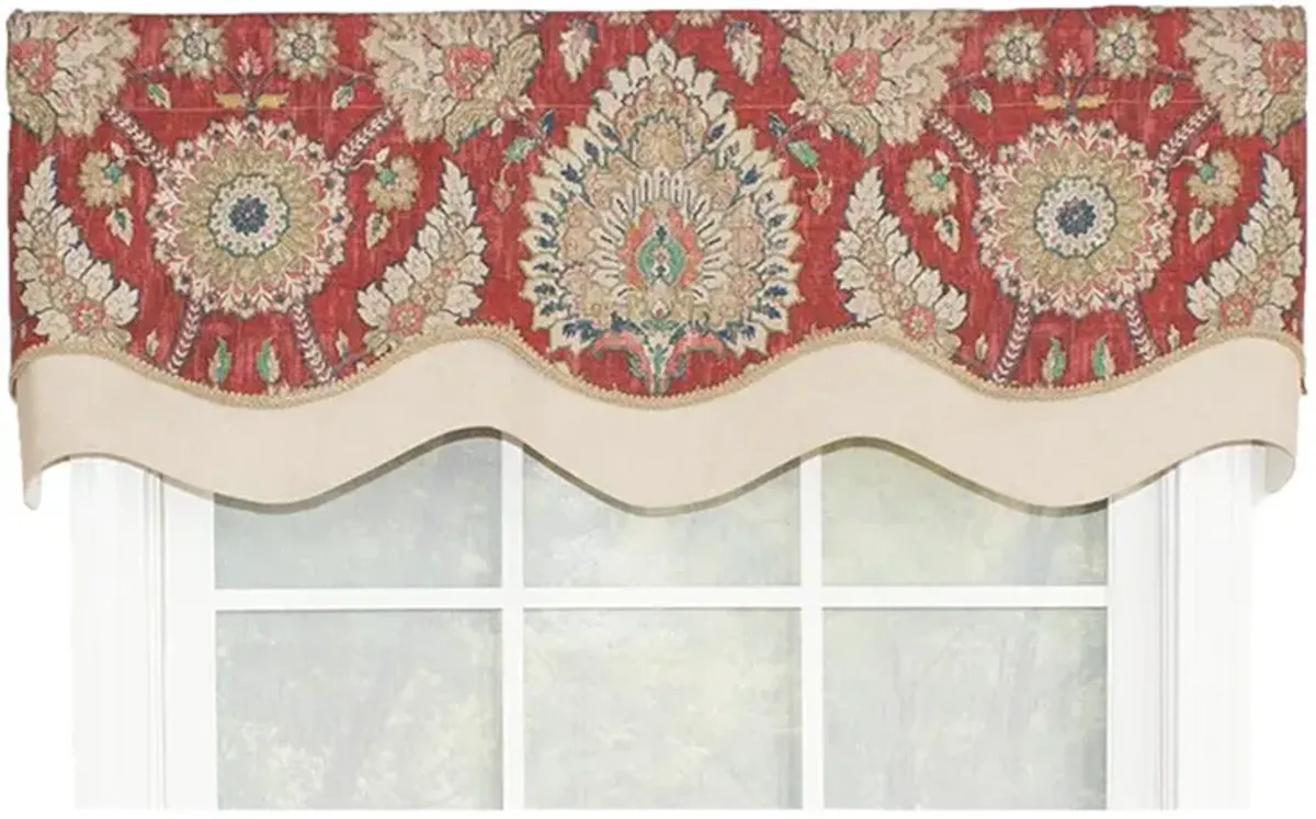 Wakeshire Glory All Season 3" Rod Pocket Valance 50" x 16" Garnet by RLF Home