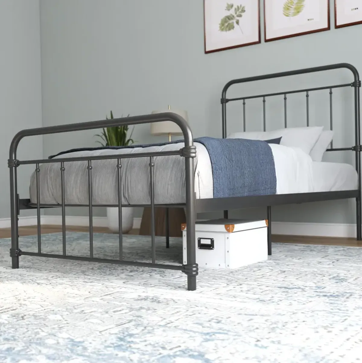 DHP Wallace Metal Bed, Twin, Black