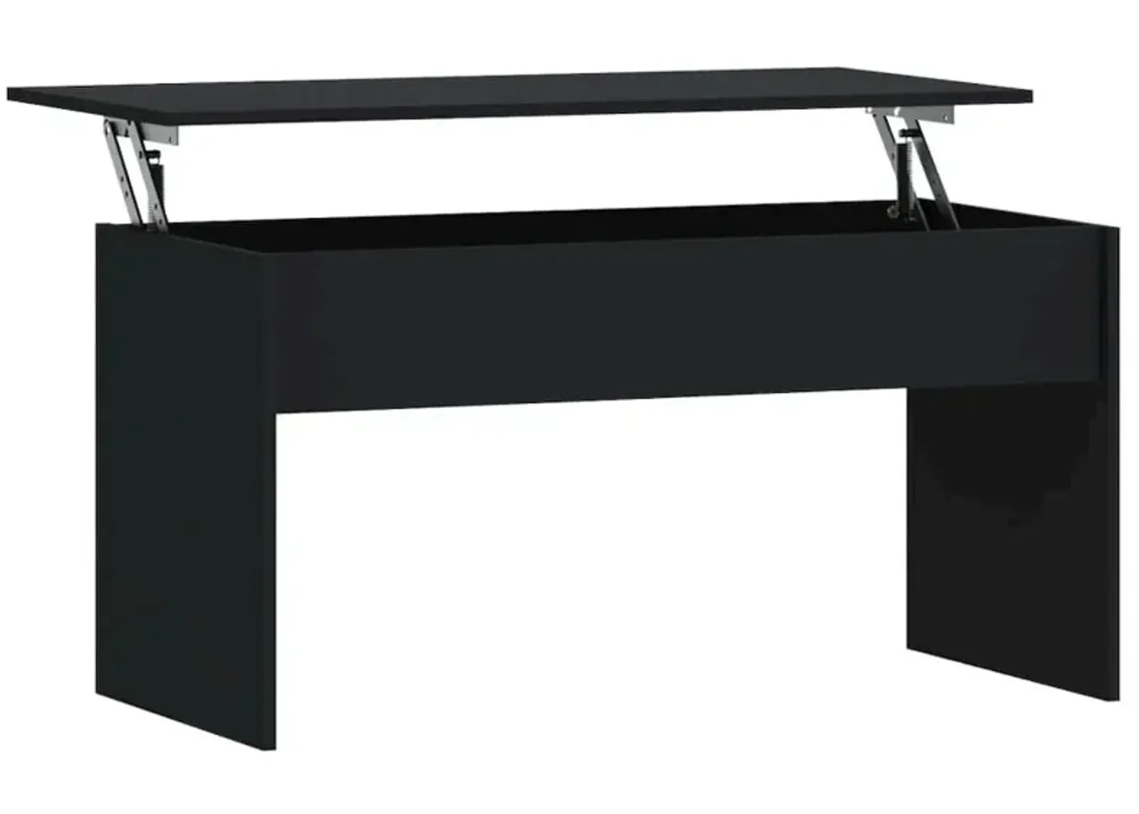 Coffee Table Black 40.2"x19.9"x20.7" Engineered Wood