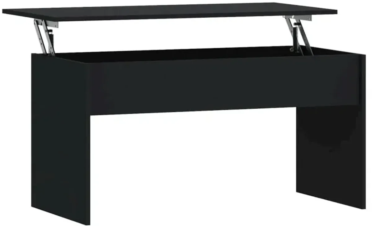 Coffee Table Black 40.2"x19.9"x20.7" Engineered Wood