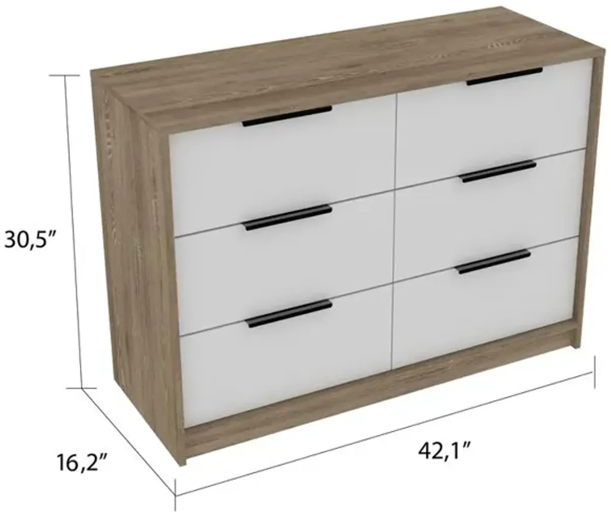 Egeo 4 Drawers Dresser Pine-White