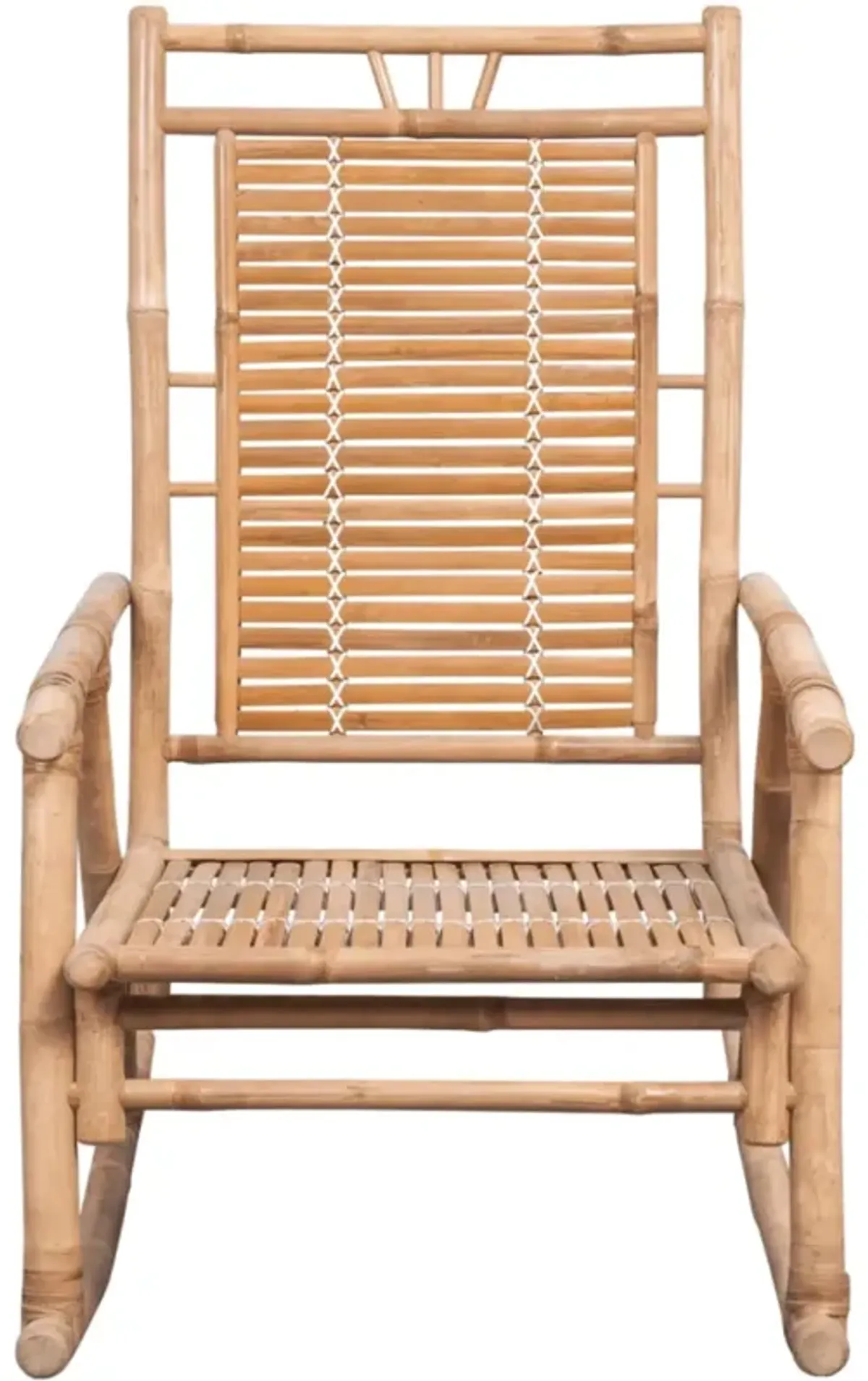 vidaXL Rocking Chair with Cushion Bamboo