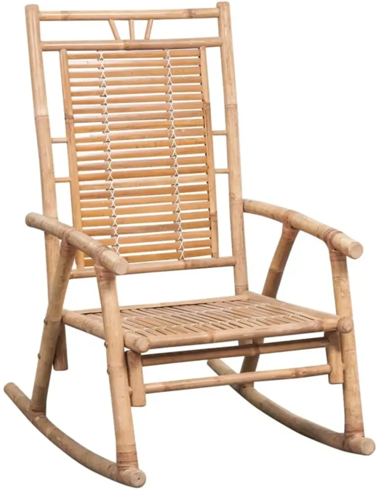 vidaXL Rocking Chair with Cushion Bamboo