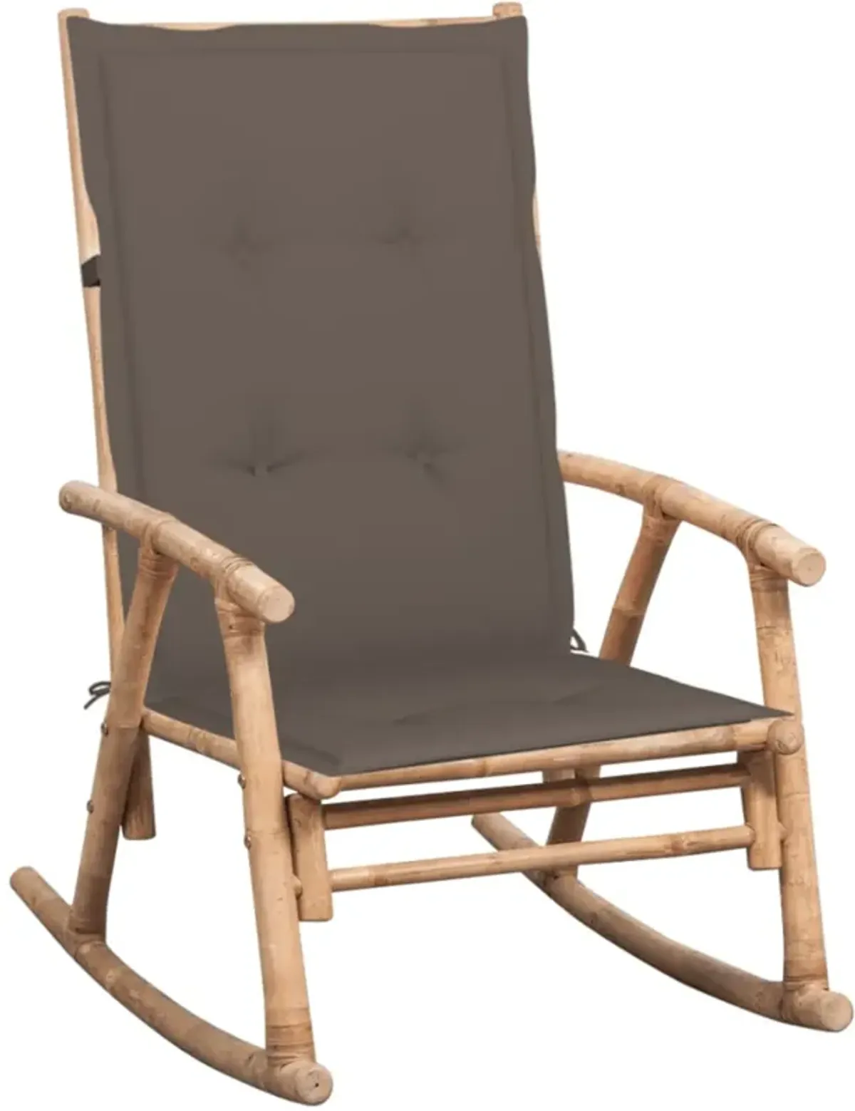 vidaXL Rocking Chair with Cushion Bamboo