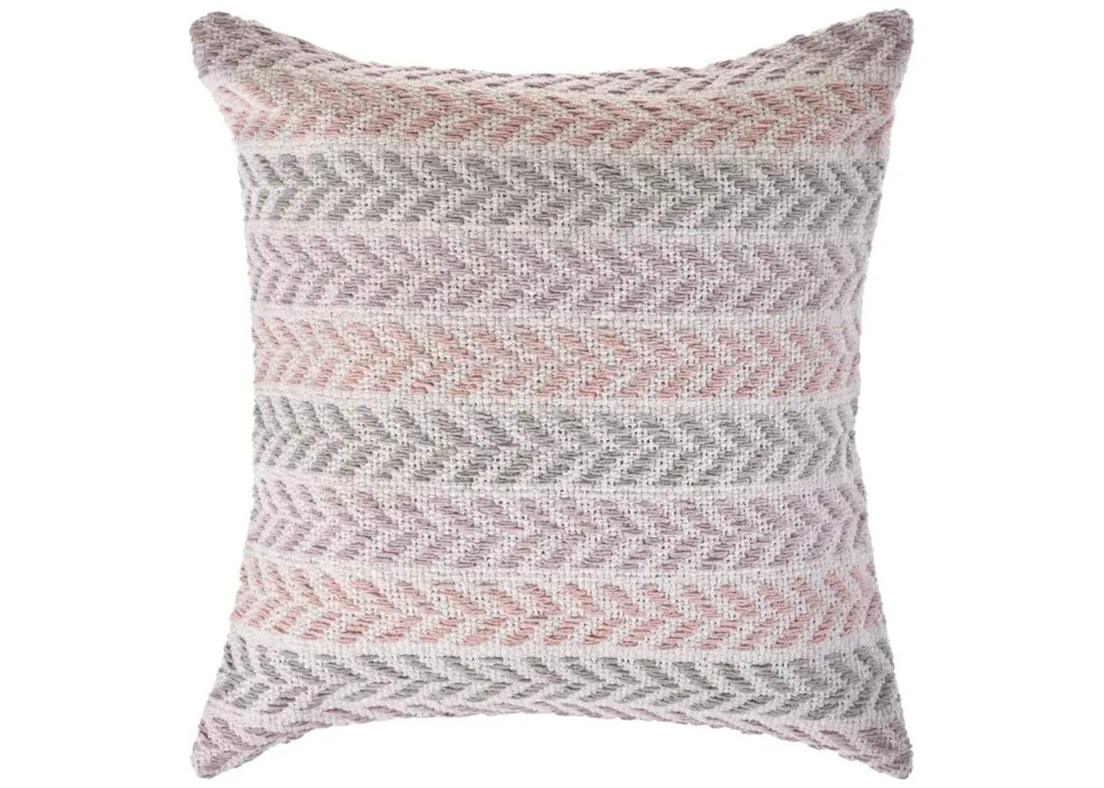 18" Purple and Gray Chevron Square Throw Pillow