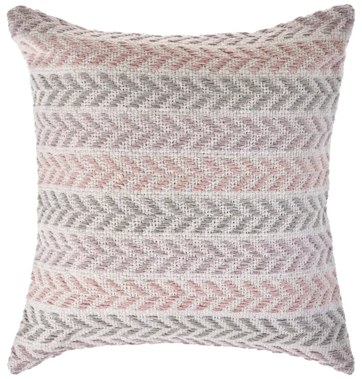 18" Purple and Gray Chevron Square Throw Pillow