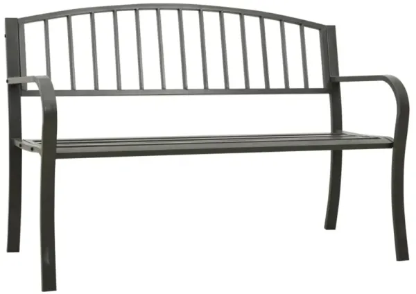 vidaXL Garden Bench 49.2" Steel Gray