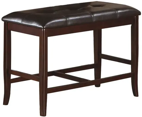 Streamdale Brown Faux Leather Counter Height Bench