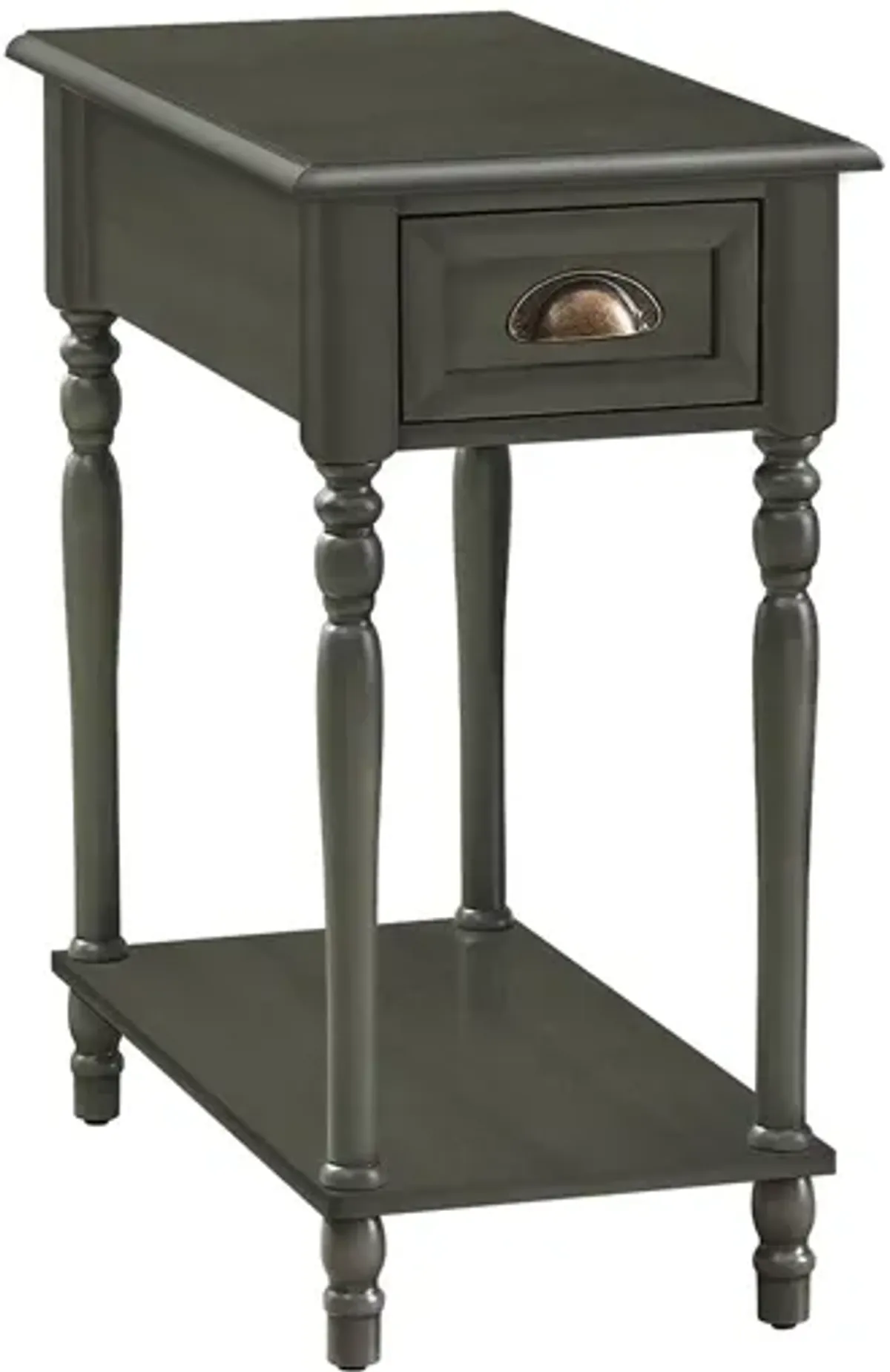 Monarch Specialties I 3968 - Accent Table, 2 Tier, Side Table, End, Narrow, Nightstand, Bedroom, Lamp, Storage Drawer, Traditional