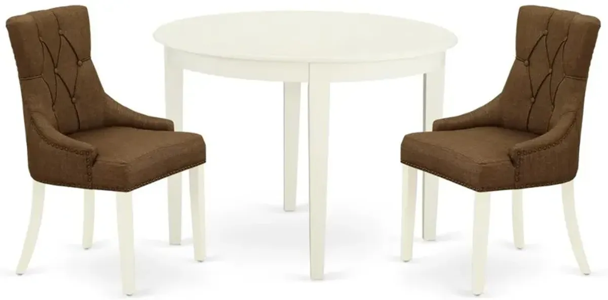 Dining Room Set Linen White, BOFR3-WHI-18