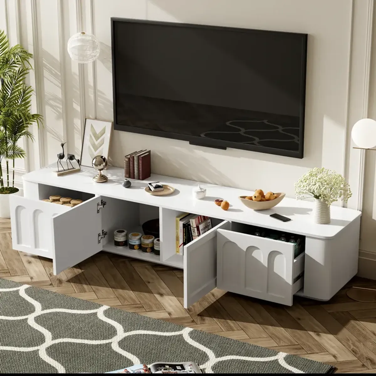 Merax Modern Media Console Cabinet  TV Stand