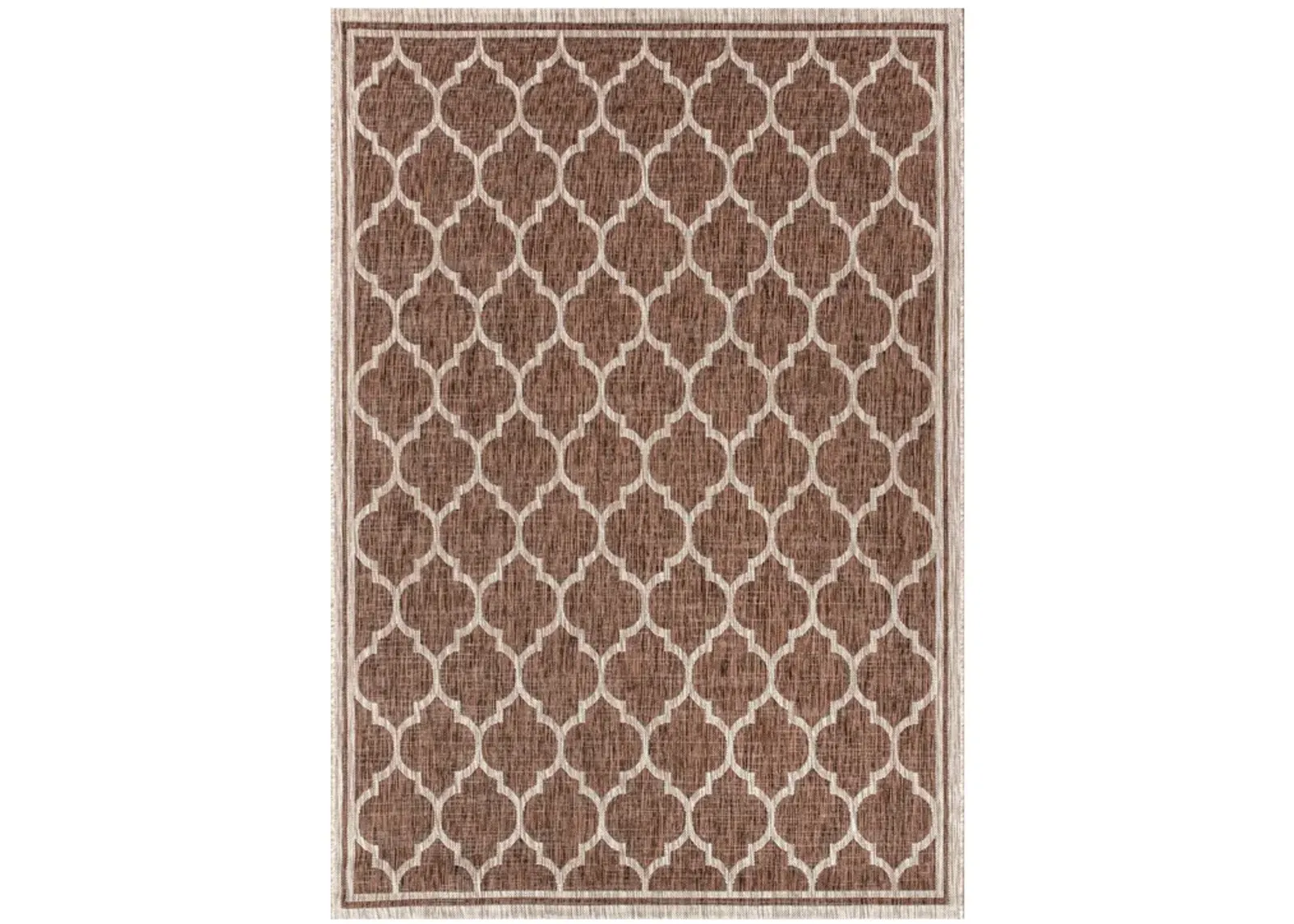 Trebol Moroccan Trellis Textured Weave Indoor/Outdoor Area Rug