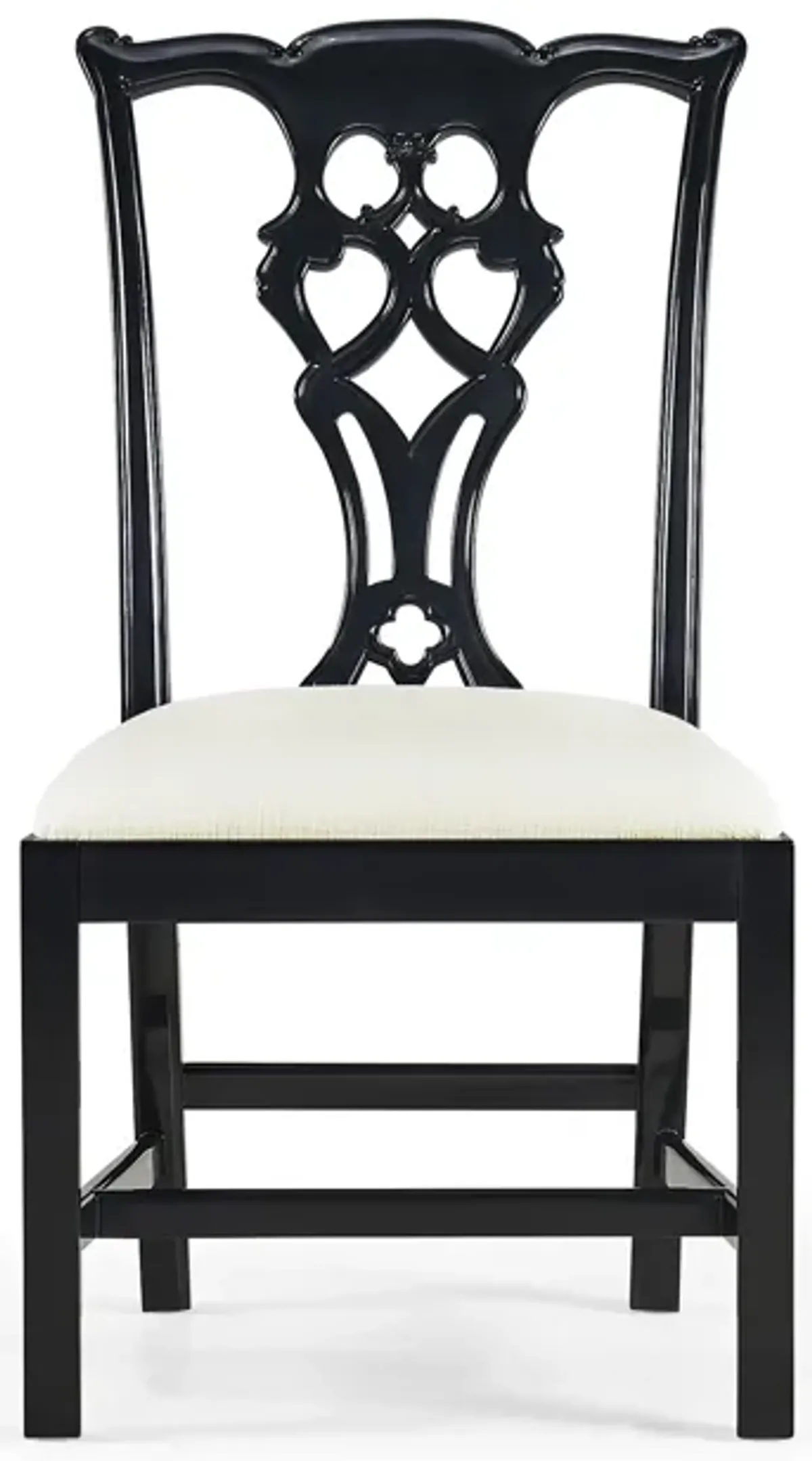 Chippendale Black Side Chair