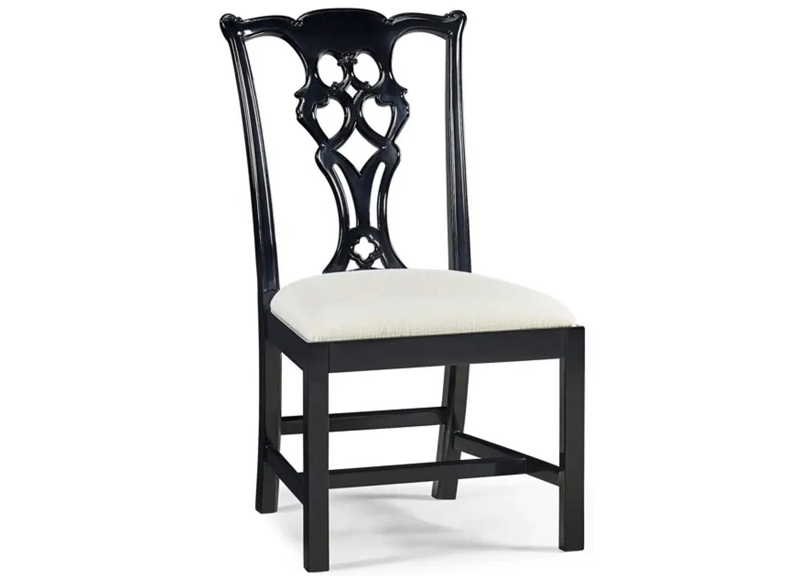 Chippendale Black Side Chair