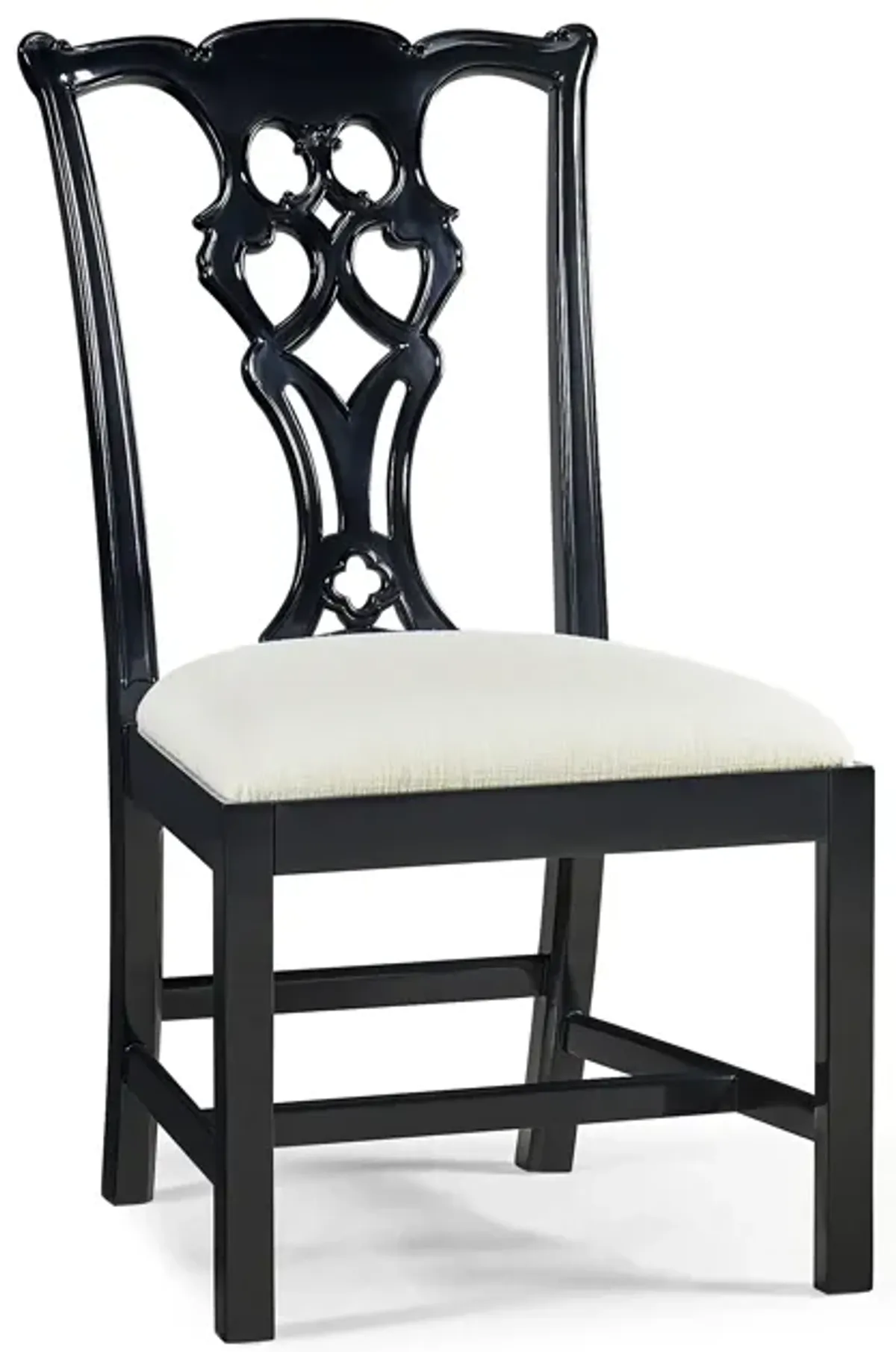 Chippendale Black Side Chair