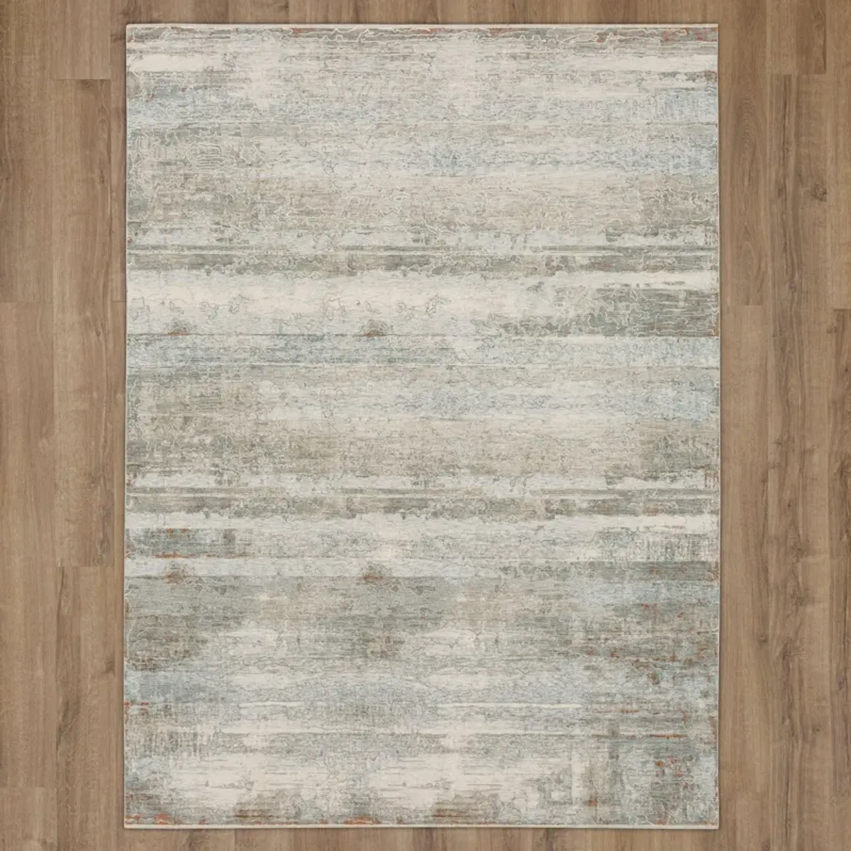 Solitude Silk Road Cream Dark gray 2' 7" X 7' 3" Rug