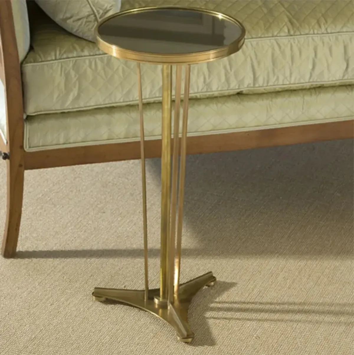 French Moderne Side Table- Brass