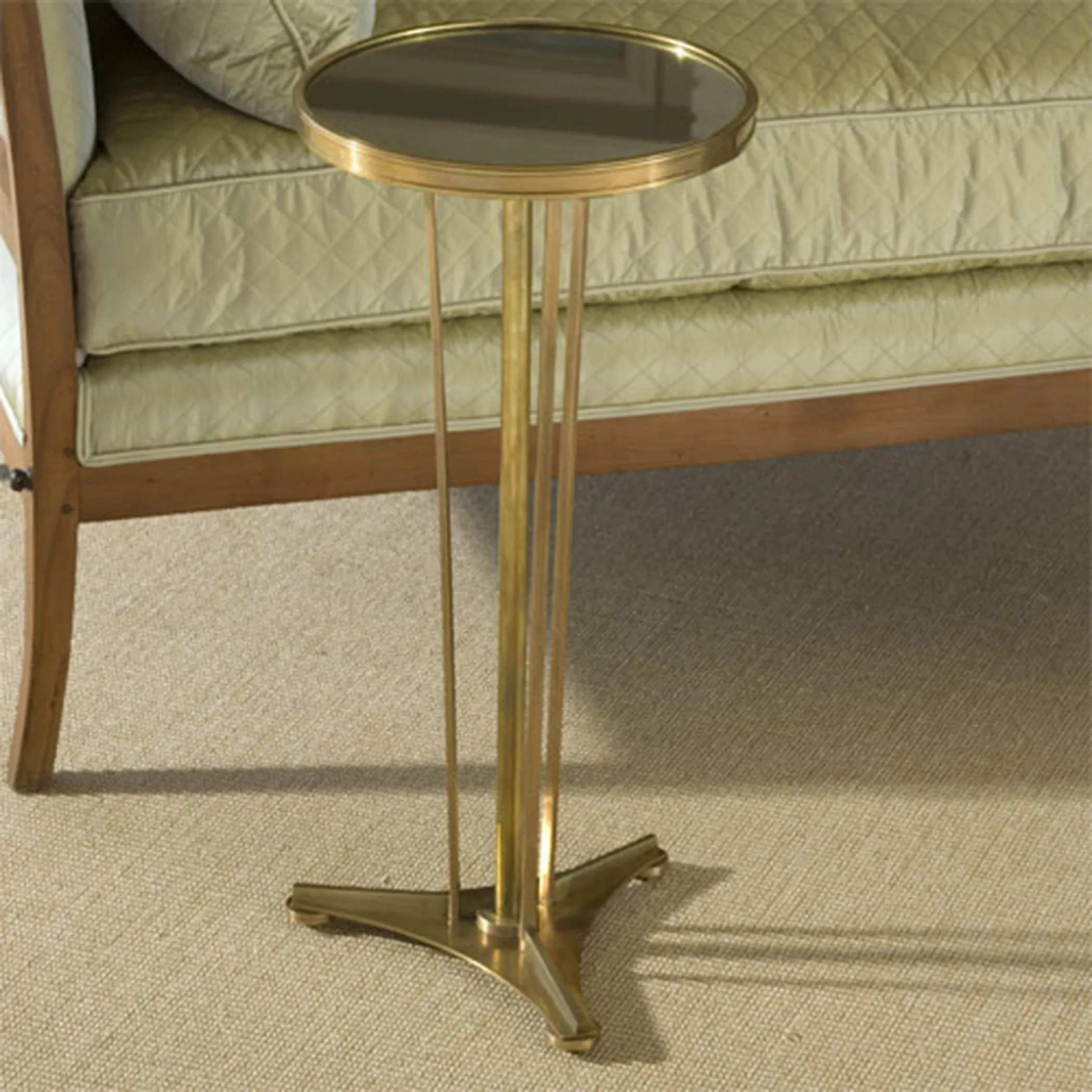 French Moderne Side Table- Brass