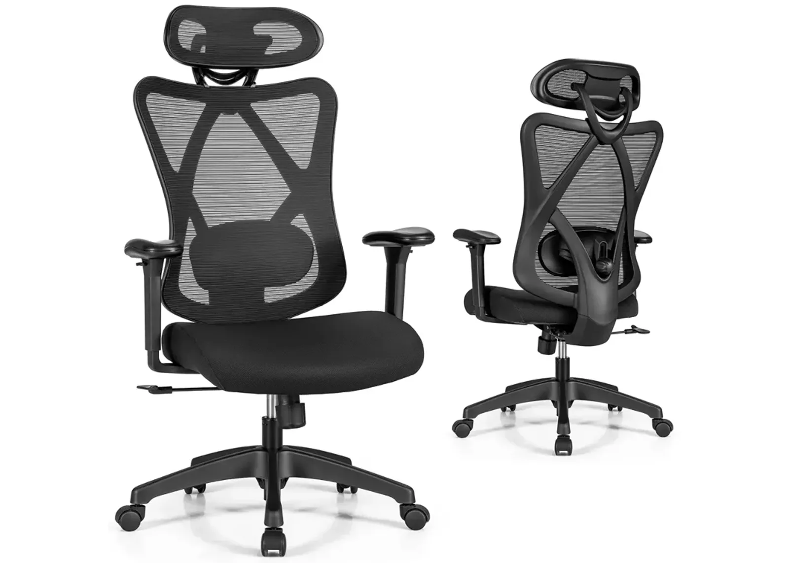 Costway Ergonomic High Back Mesh Office Chair w/ Adjustable Lumbar Support