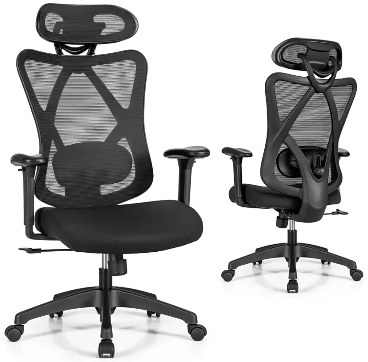 Costway Ergonomic High Back Mesh Office Chair w/ Adjustable Lumbar Support