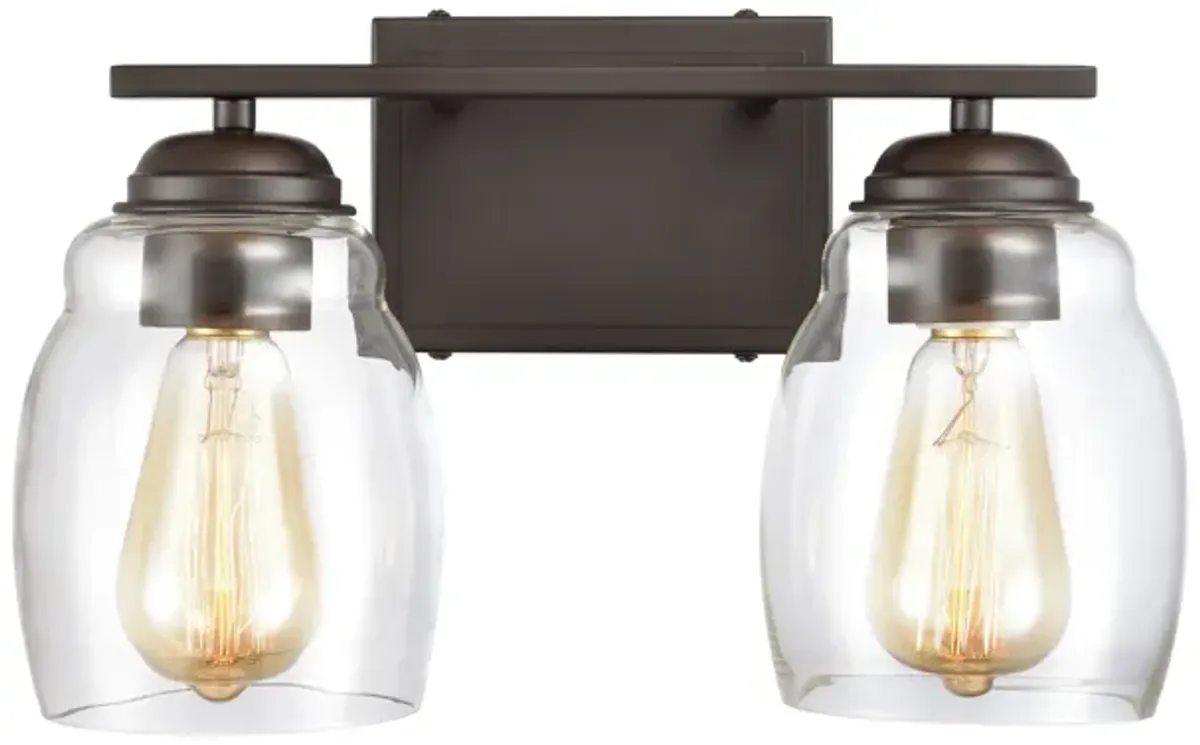 Calistoga 14'' Wide 2-Light Bronze Vanity Light