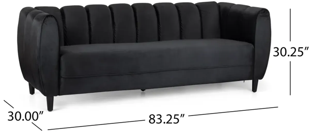 Merax Velvet 3-Seater Sofa