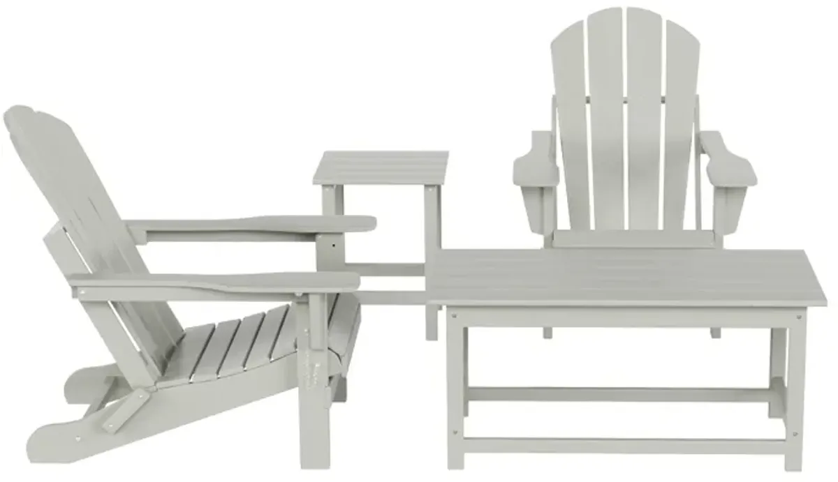 WestinTrends 4-Piece Outdoor Paio Adirondack Conversation Seating Set