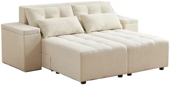 Merax Convertible 3 in 1 Sleeper Sectional Sofa