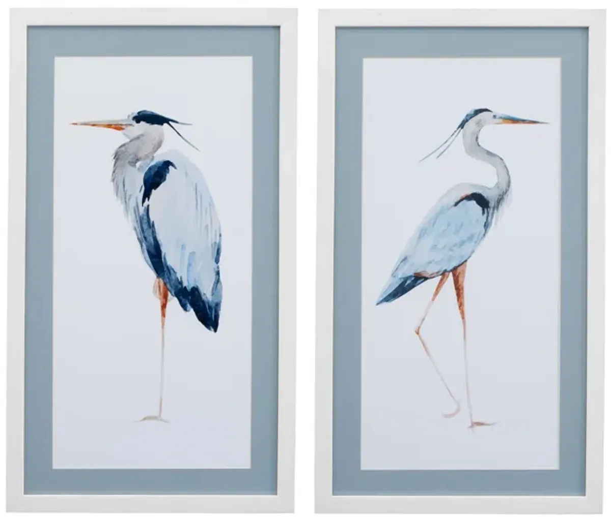 Heron Framed Prints (Set of 2)