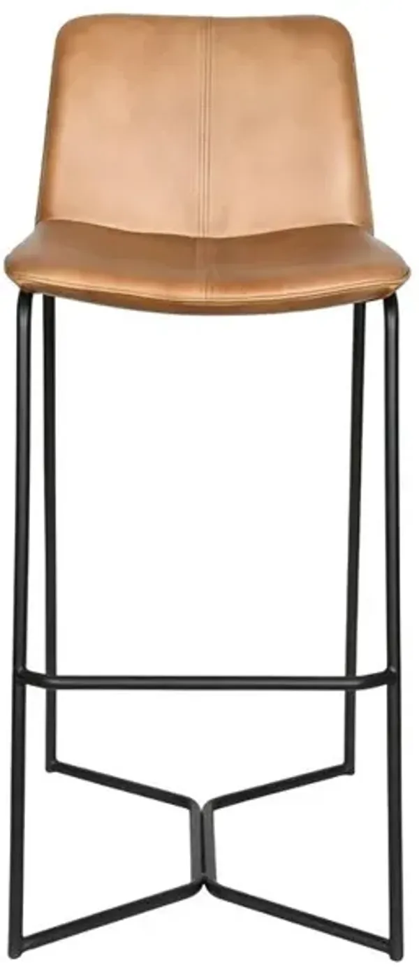 World Interiors Brisben Bar Chair In Hand Washed Taupe