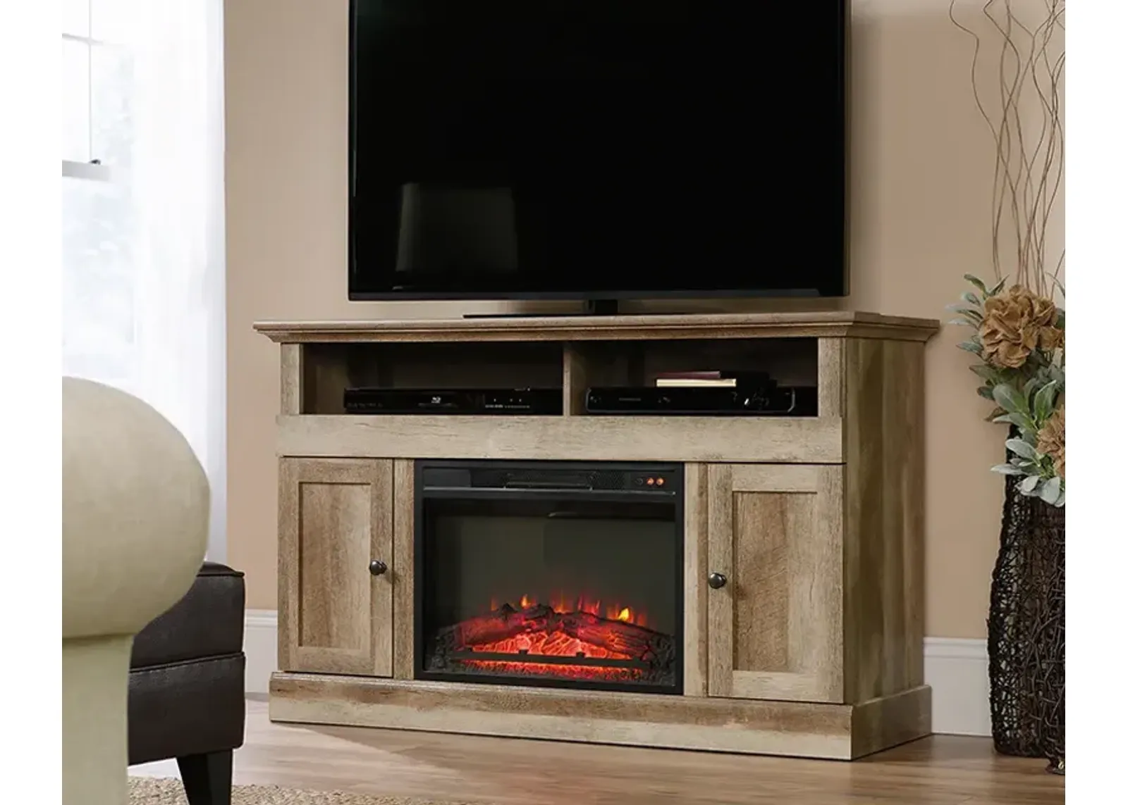 Cannery Bridge Media Fireplace