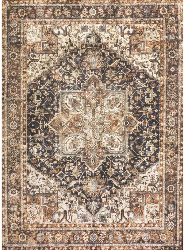 Chapell Chenille Mid-Century Medallion Machine-Washable Area Rug