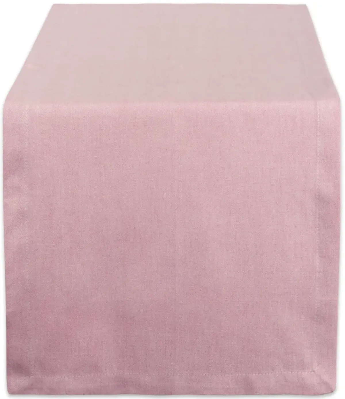 14" x 108" Rose Pink Rectangular Solid Chambray Table Runner