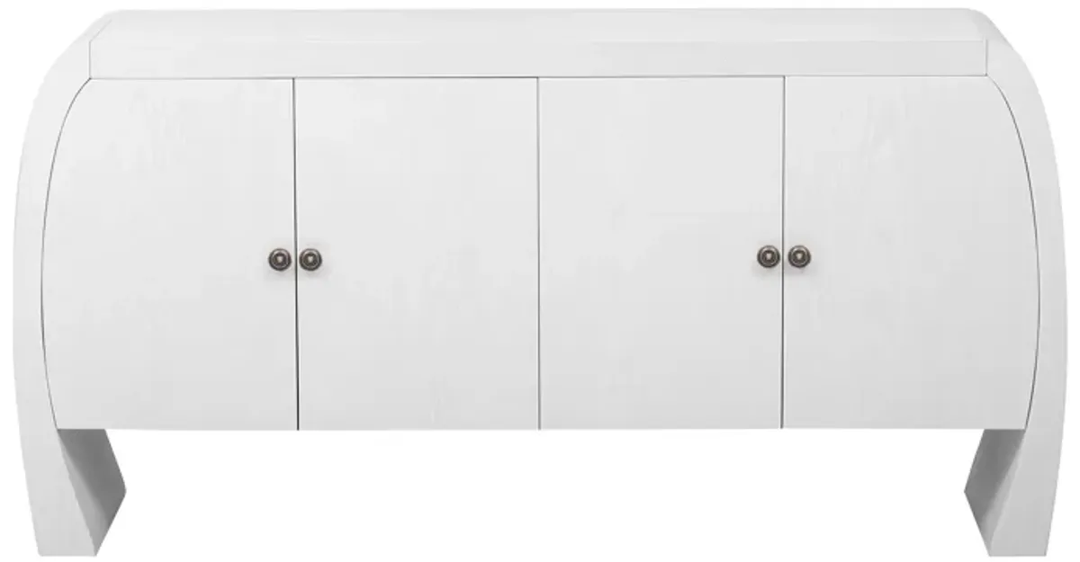 Merax 4-Door Ash Veneer Sideboard Storage Cabinet
