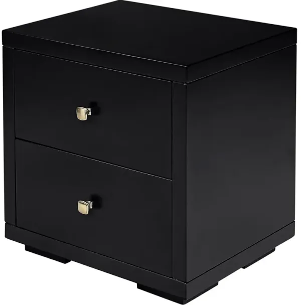 Minimalist Two Drawer Nightstand – Stylish Bedside Table with Storage