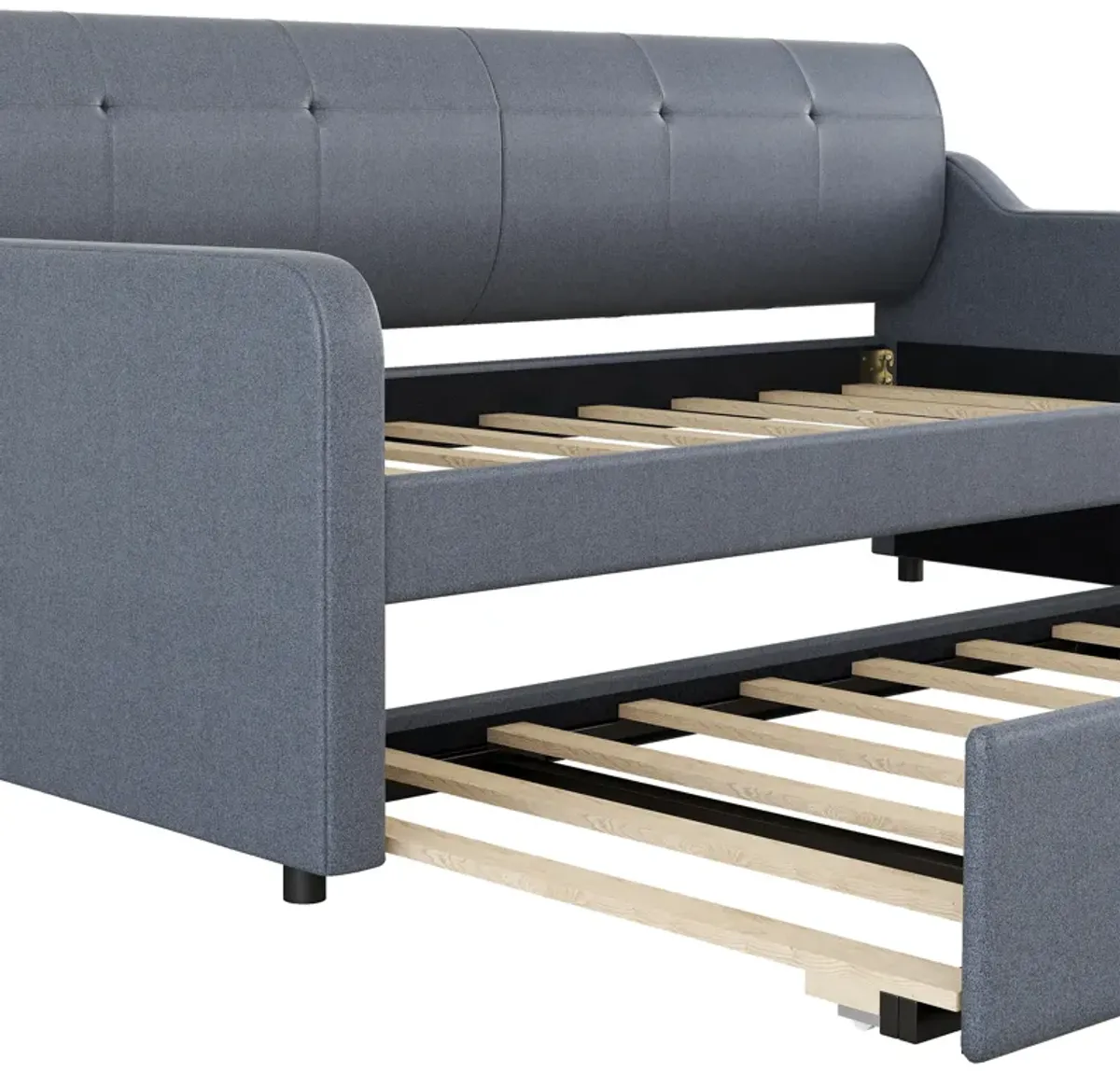 Merax Upholstery Daybed with Trundle and USB Charging Design