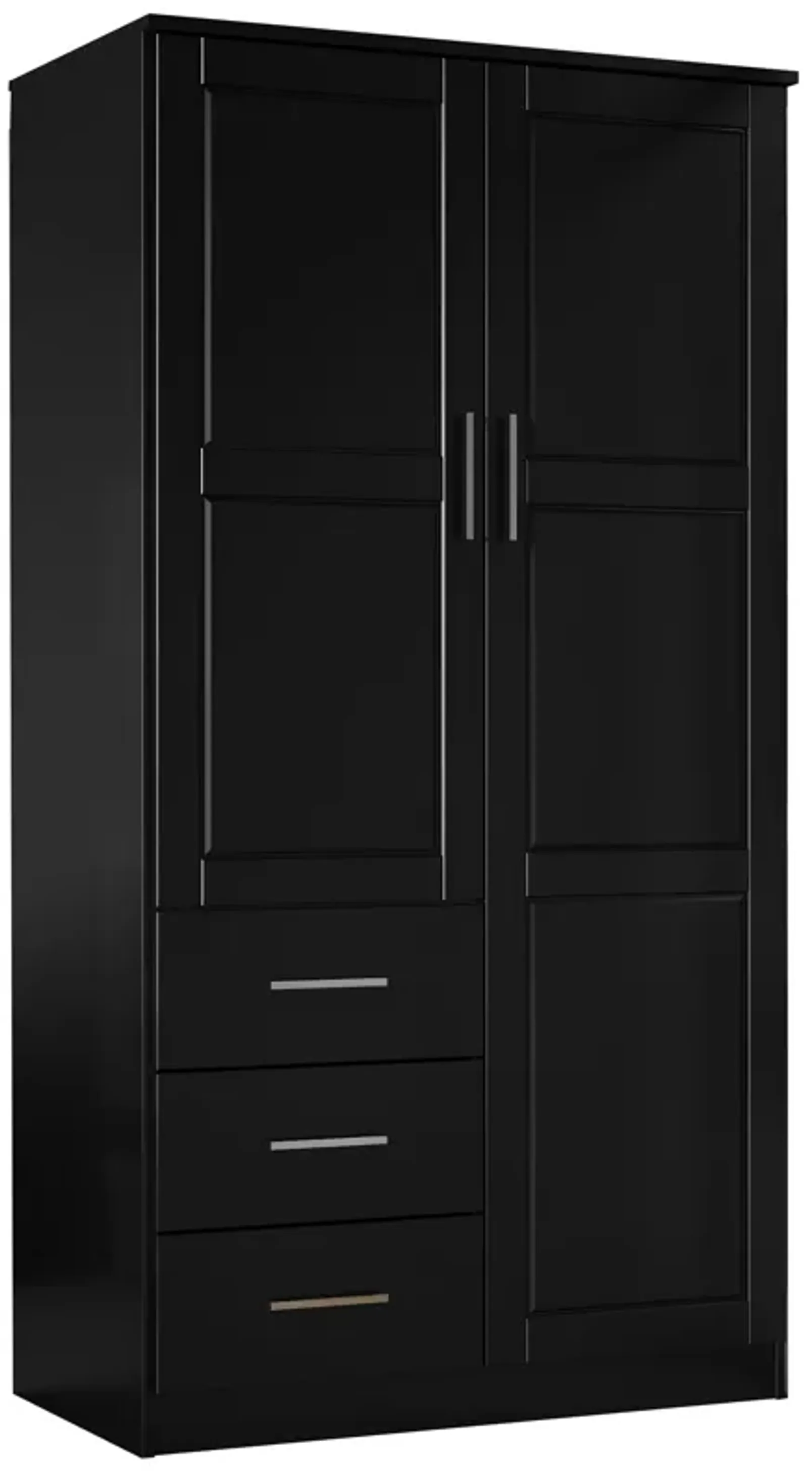 100% Solid Wood Metro 2-Door Wardrobe