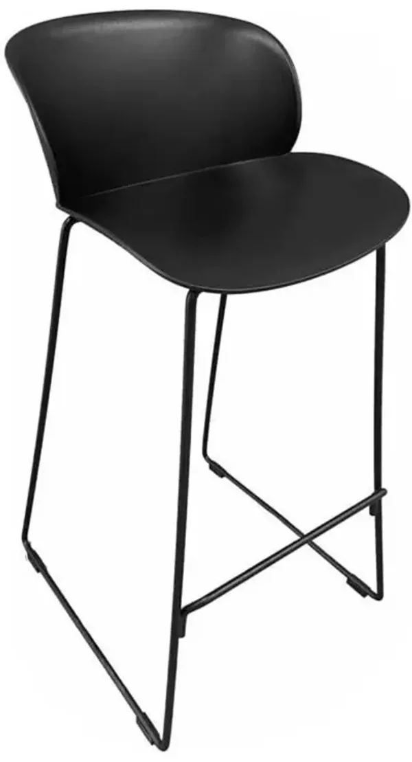 Pangea Home Cal Barstool Black (Set Of 2)
