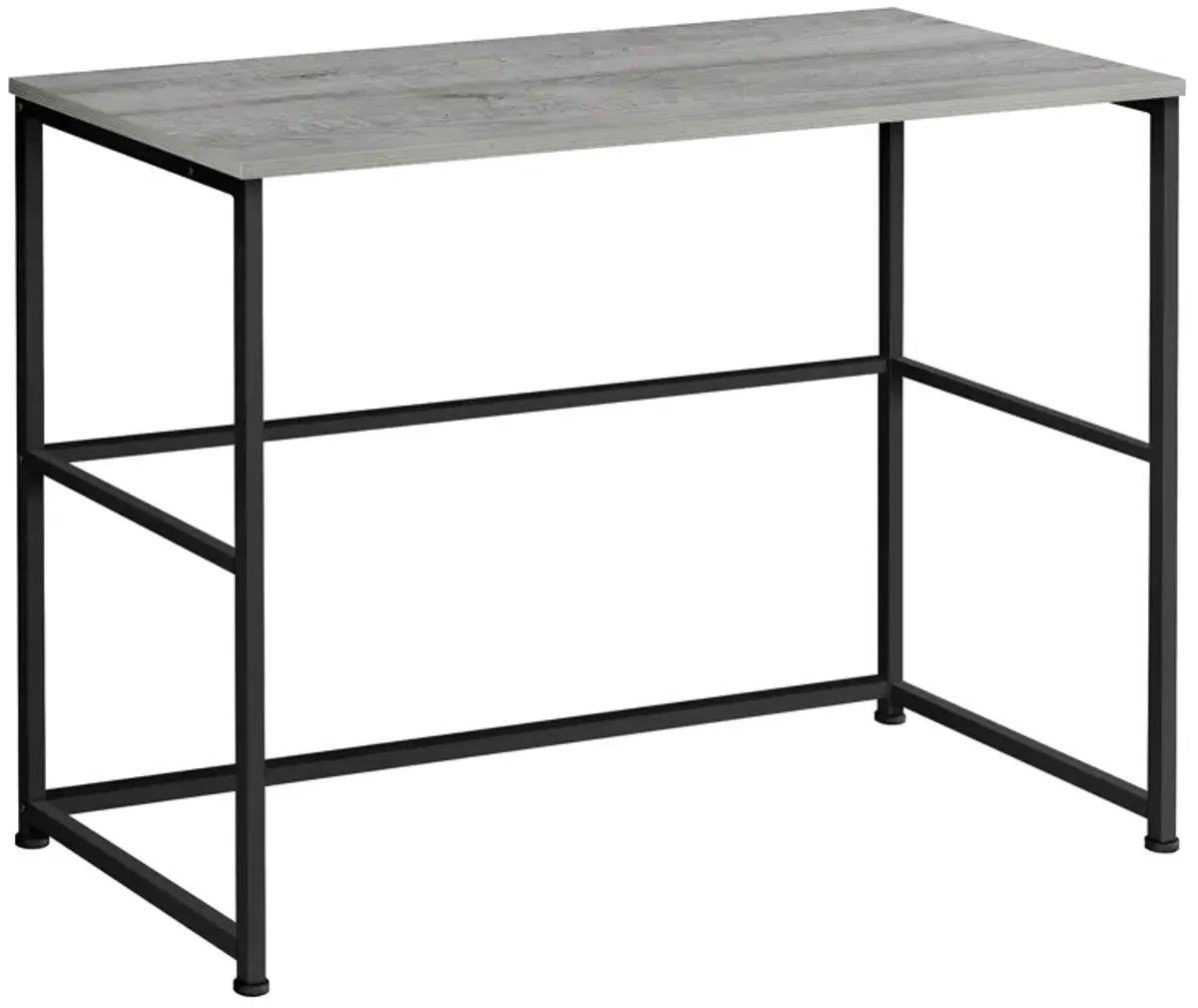 Monarch Specialties I 7778 Computer Desk, Home Office, Laptop, Left, Right Set-up, Storage Drawers, 40"L, Work, Metal, Laminate, Grey, Black, Contemporary, Modern