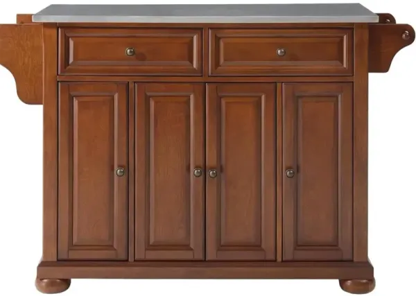Alexandria Stainless Steel Top Full Size Kitchen Island/Cart