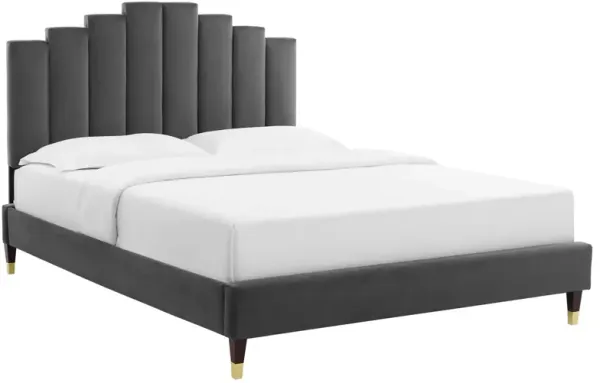Modway - Elise King Performance Velvet Platform Bed