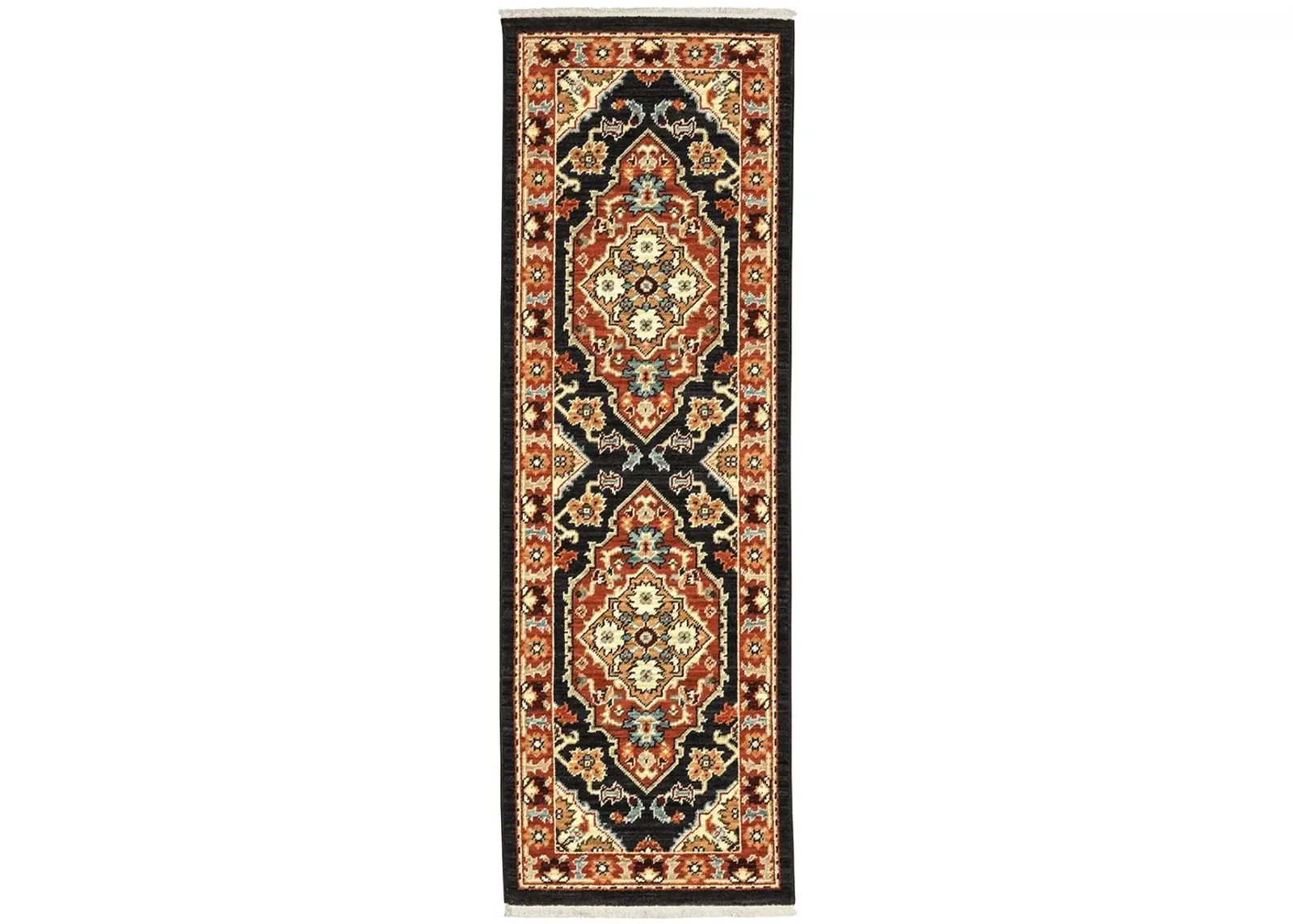 Lilihan 2' x 6' Black Rug